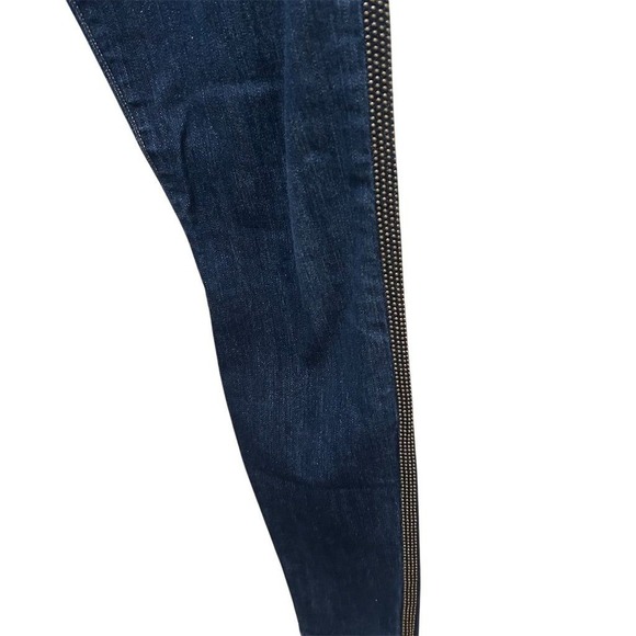 True Religion Womens Jeans Sz 28 Rhinestone Embellished Super T Stitch Skinny - Picture 4 of 16